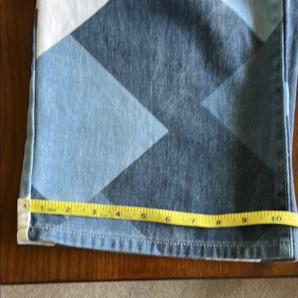 SHEIN Blue and White Flare Jeans - Picture 2 of 7